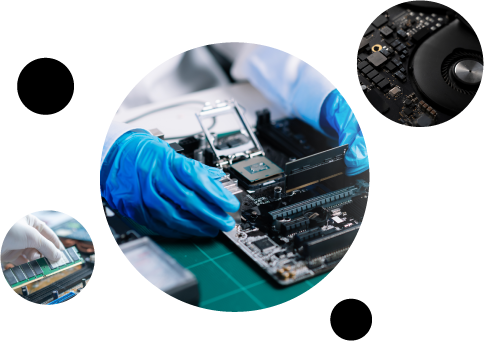 Imágen con círculos de los servicios